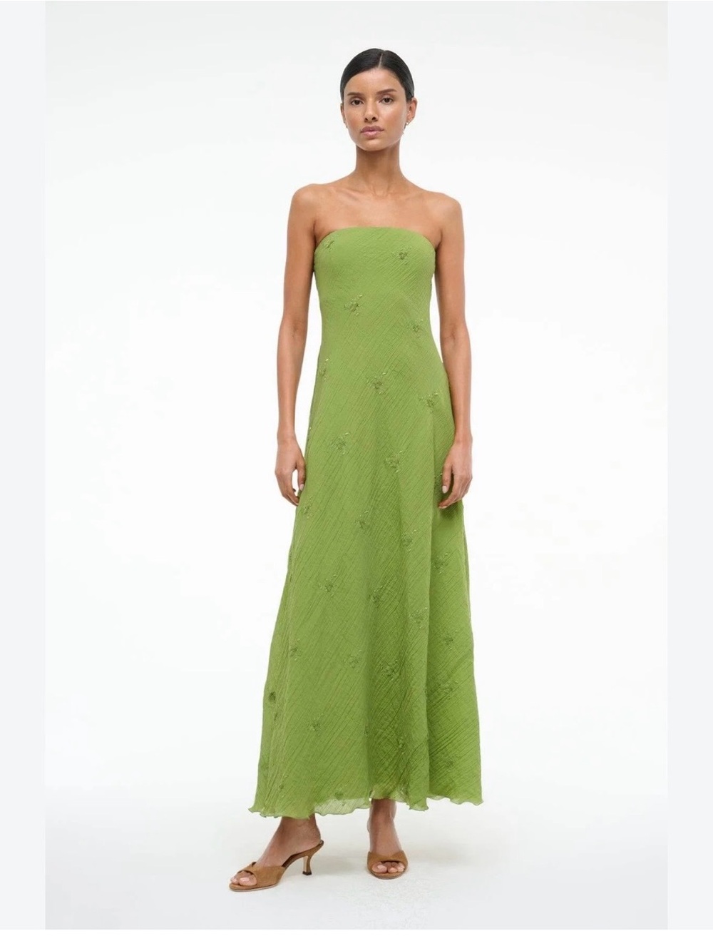 STAUD Cassie Dress Garden Green